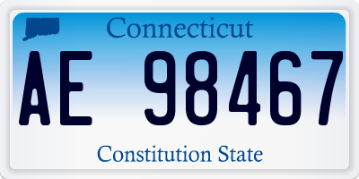 CT license plate AE98467