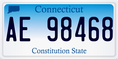 CT license plate AE98468