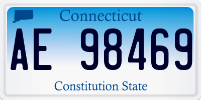 CT license plate AE98469