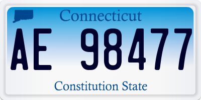 CT license plate AE98477