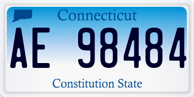 CT license plate AE98484