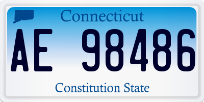 CT license plate AE98486