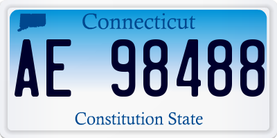 CT license plate AE98488