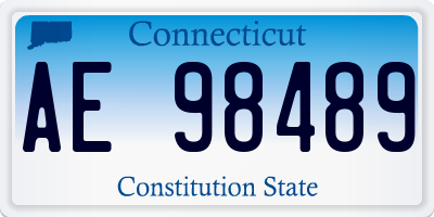 CT license plate AE98489