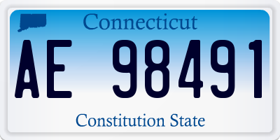 CT license plate AE98491
