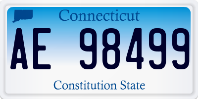 CT license plate AE98499