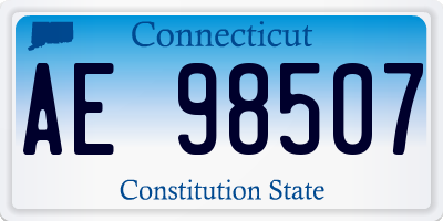 CT license plate AE98507