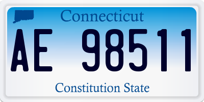 CT license plate AE98511