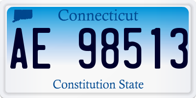 CT license plate AE98513