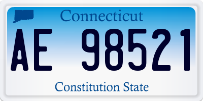CT license plate AE98521