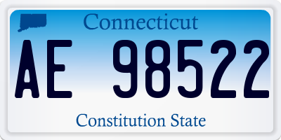 CT license plate AE98522