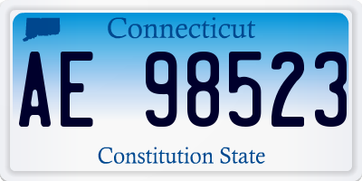CT license plate AE98523