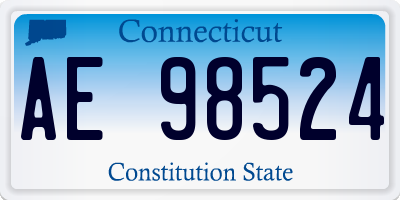 CT license plate AE98524
