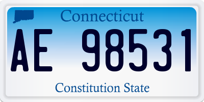 CT license plate AE98531