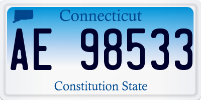CT license plate AE98533