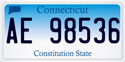 CT license plate AE98536