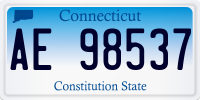 CT license plate AE98537
