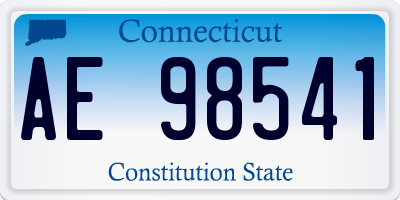 CT license plate AE98541