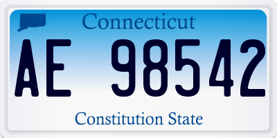 CT license plate AE98542
