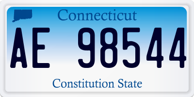 CT license plate AE98544