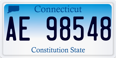 CT license plate AE98548