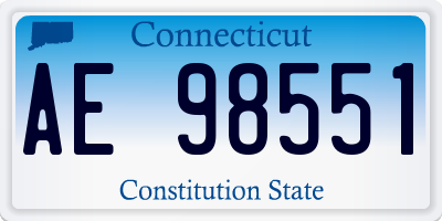 CT license plate AE98551