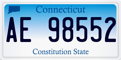 CT license plate AE98552