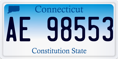 CT license plate AE98553
