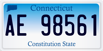 CT license plate AE98561