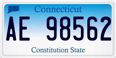 CT license plate AE98562