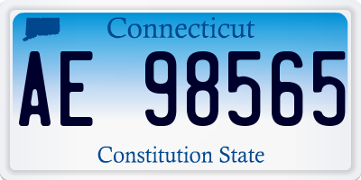 CT license plate AE98565