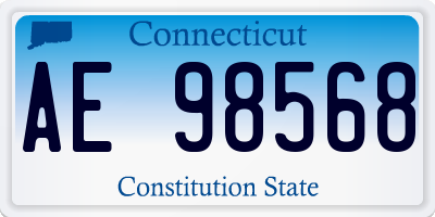 CT license plate AE98568