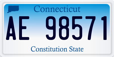 CT license plate AE98571