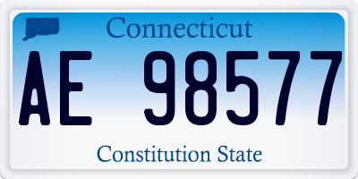 CT license plate AE98577