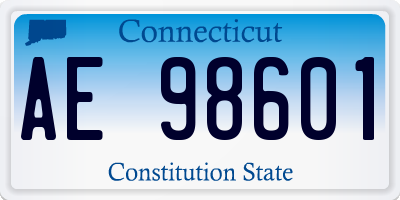 CT license plate AE98601