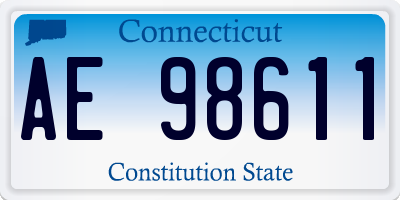 CT license plate AE98611