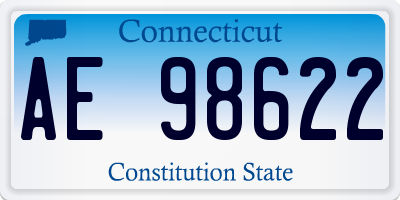 CT license plate AE98622