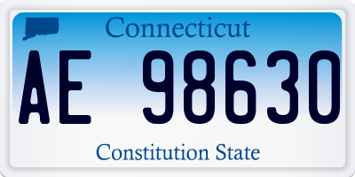 CT license plate AE98630