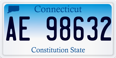 CT license plate AE98632