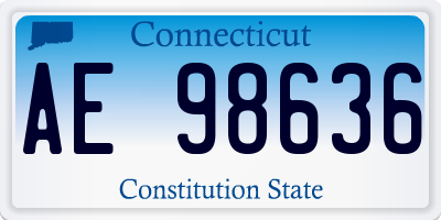 CT license plate AE98636
