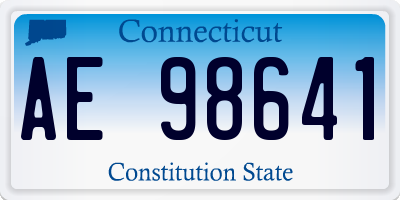 CT license plate AE98641