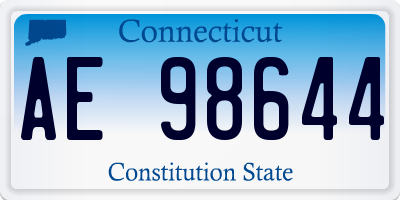 CT license plate AE98644
