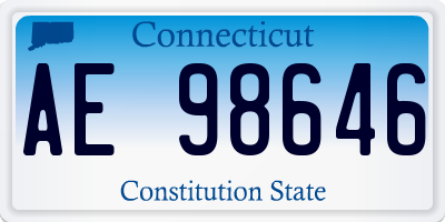 CT license plate AE98646