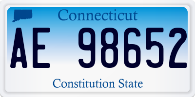CT license plate AE98652