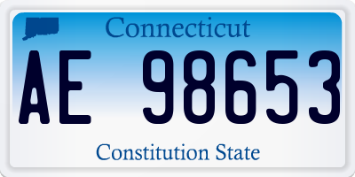 CT license plate AE98653