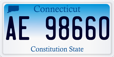 CT license plate AE98660