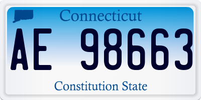 CT license plate AE98663