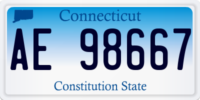 CT license plate AE98667