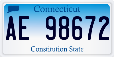 CT license plate AE98672