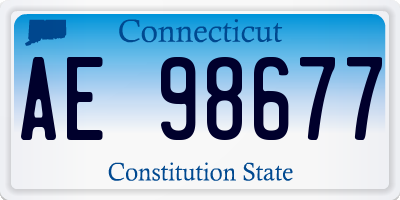 CT license plate AE98677